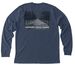 When all the trees..., a Heather Navy Premium Long Sleeve Tee (back-view)