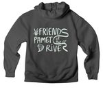 The&nbsp;Friends of the Pamet River Hoodie, a Asphalt Premium Heavyweight Pullover Hoodie (back-view)