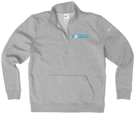 Quarter Zip Sweatshirt, a Dark Grey Heather Nike Women's Club Half Zip Pullover