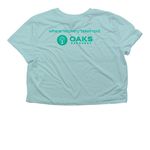 Willow by Oaks Recovery, a Dusty Blue Women?s Flowy Cropped Tee (back-view)