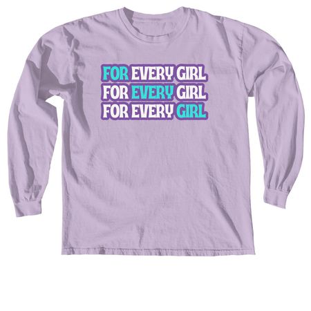 For Every Girl - Tops (Stacked, Light), a Orchid Comfort Colors Long Sleeve Tee
