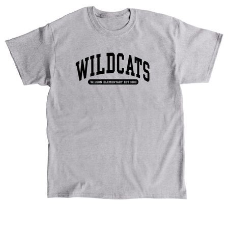 Wildcat Est. Black Font!, a Sport Grey Classic Unisex Tee