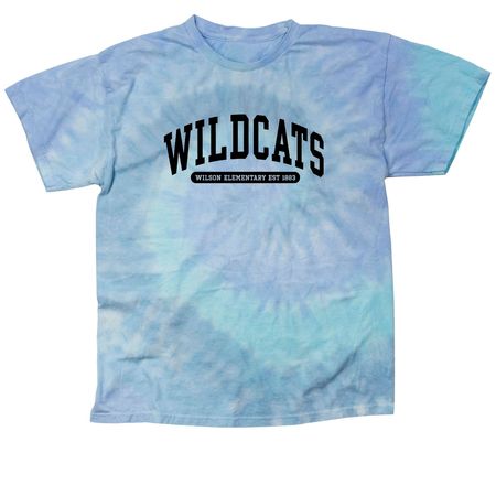 Wildcat Est. Black Font!, a Lagoon Classic Tie Dye Tee