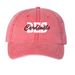 BES Hat, a Red Printed Pigment Dye Baseball Cap