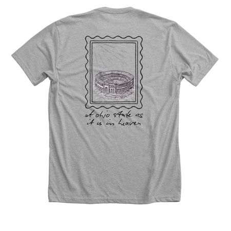 Grey Stamp Collection, a Athletic Heather Premium Unisex Tee (back-view)
