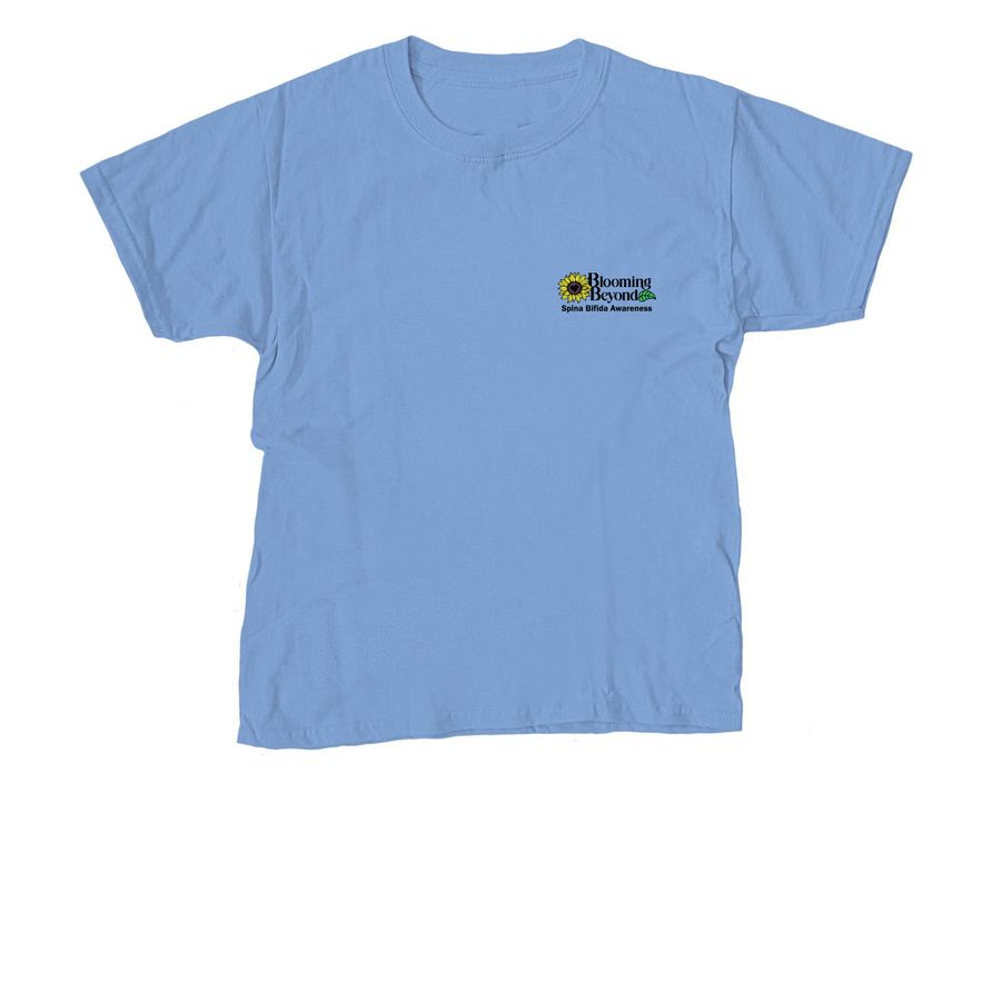 Spina Bifida - Blooming Beyond (Youth), a Carolina Blue Youth Unisex Tee