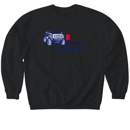 Ultra Cammed (Ford) ?, a Black Softstyle Crewneck Sweatshirt