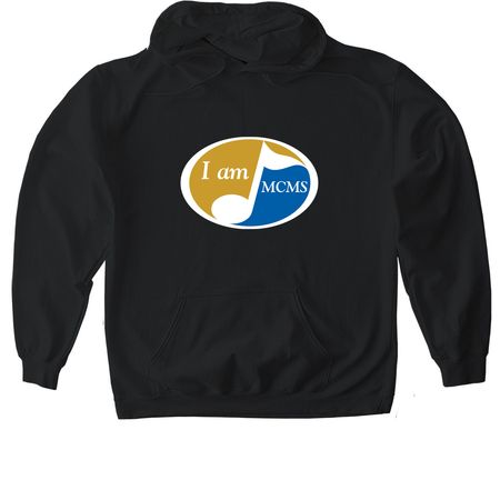 I am MCMS, a Black Gildan Softstyle Pullover Hoodie