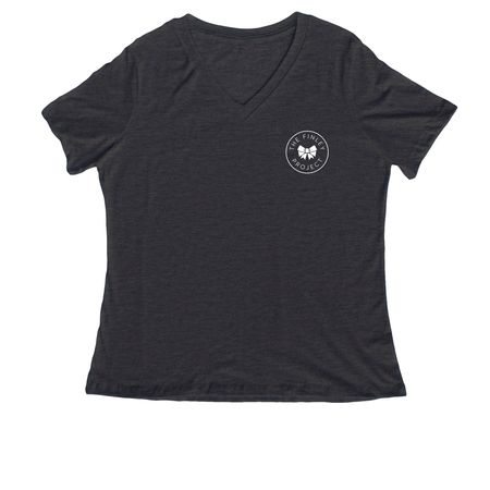 Grief & Joy Can Co-Exist (Grey), a Dark Grey Heather Women's Relaxed V-Neck Tee