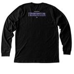 Frankenstein, a Black Heather Premium Long Sleeve Tee (back-view)