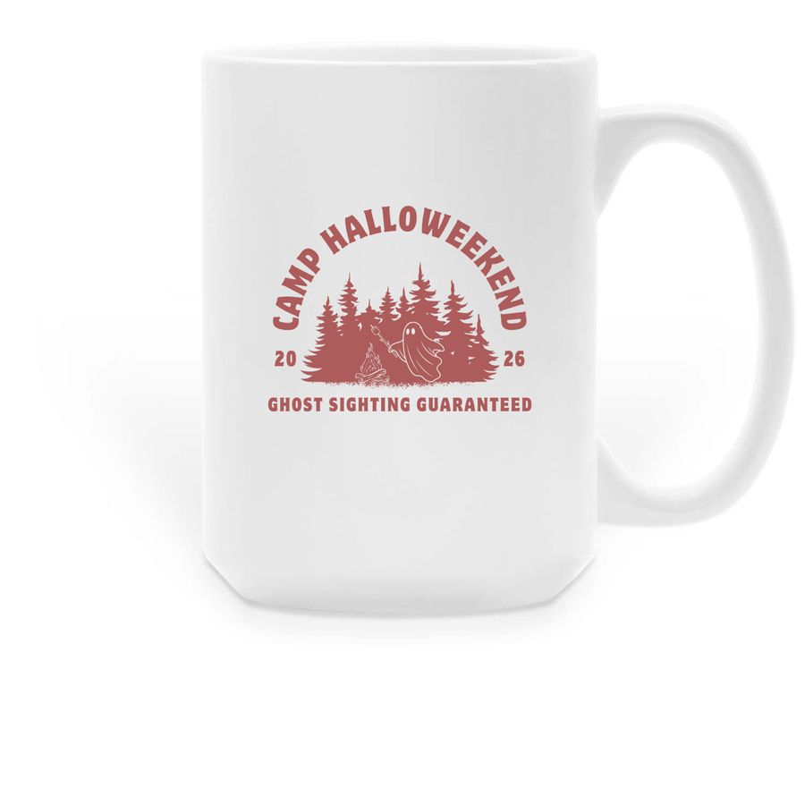 Camp Halloweekend Mug, a White Large Coffee Mug