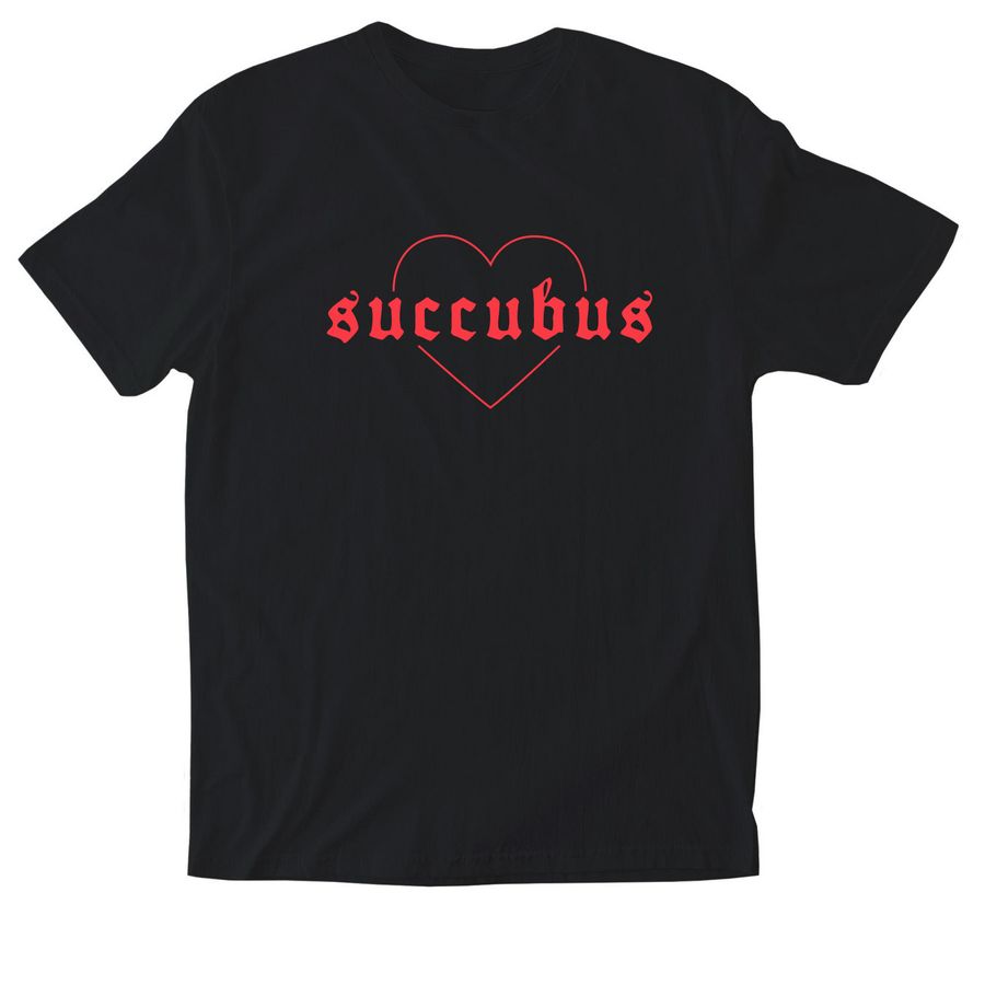 SUCCUBUS <3 TEE, a Black Softstyle Cotton Tee
