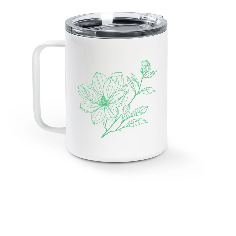 Rainbow Baby Fundraiser, a White Stainless Steel Travel Mug (back-view)