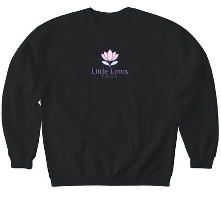 breathe and bloom tee, a Black Softstyle Crewneck Sweatshirt
