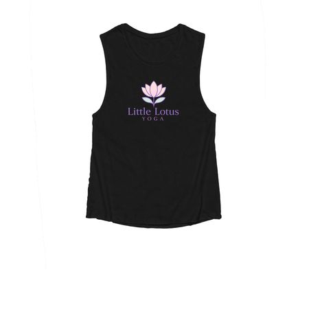 breathe and bloom tee, a Black Women's Muscle Tank