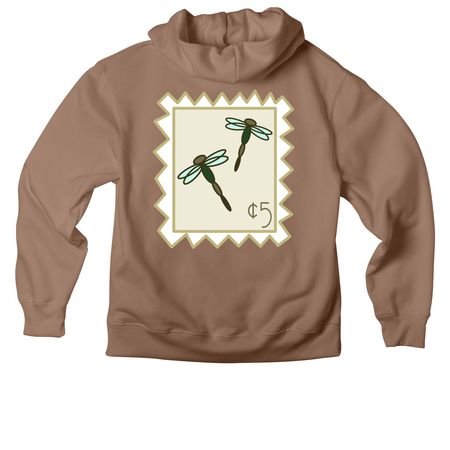 Dragonfly Kisses, a Vintage Brown Premium Heavyweight Pullover Hoodie