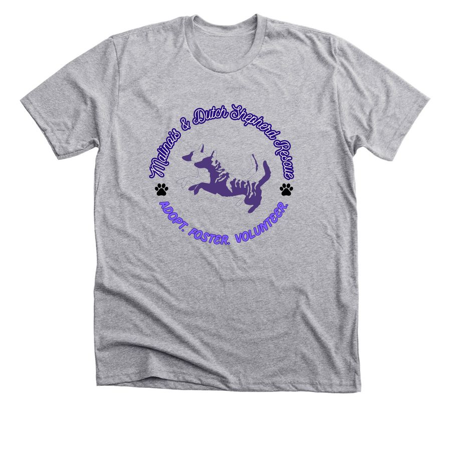 Adopt. Foster. Volunteer., a Athletic Heather Premium Unisex Tee