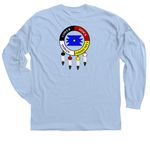 O?Maste? Win - Blue details, a Light Blue Classic Long Sleeve Tee (back-view)