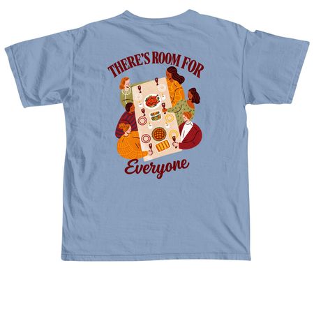 There's Room for Everyone, a Washed Denim Comfort Colors Unisex Tee (back-view)