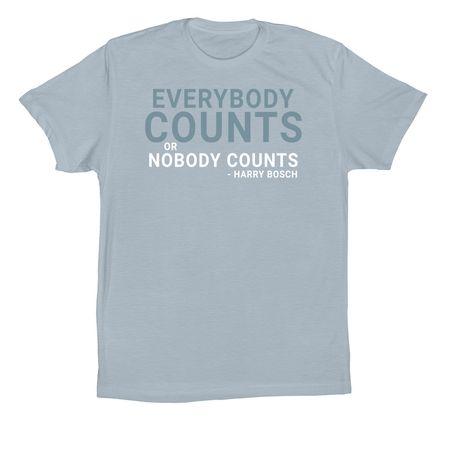 Everybody Counts Or Nobody Counts Fundraiser, a Light Blue Premium Cotton Tee
