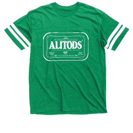 AliTods Shirt, a Vintage Green / White Football Jersey Tee