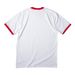 Think Globally, Weed Locally!, a White/ Red Cotton Ringer Tee (back-view)