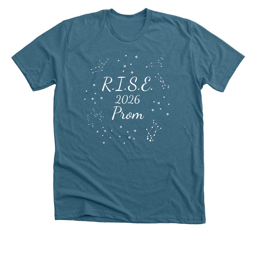 Prom 2026 Fundraiser, a Heather Deep Teal Premium Unisex Tee