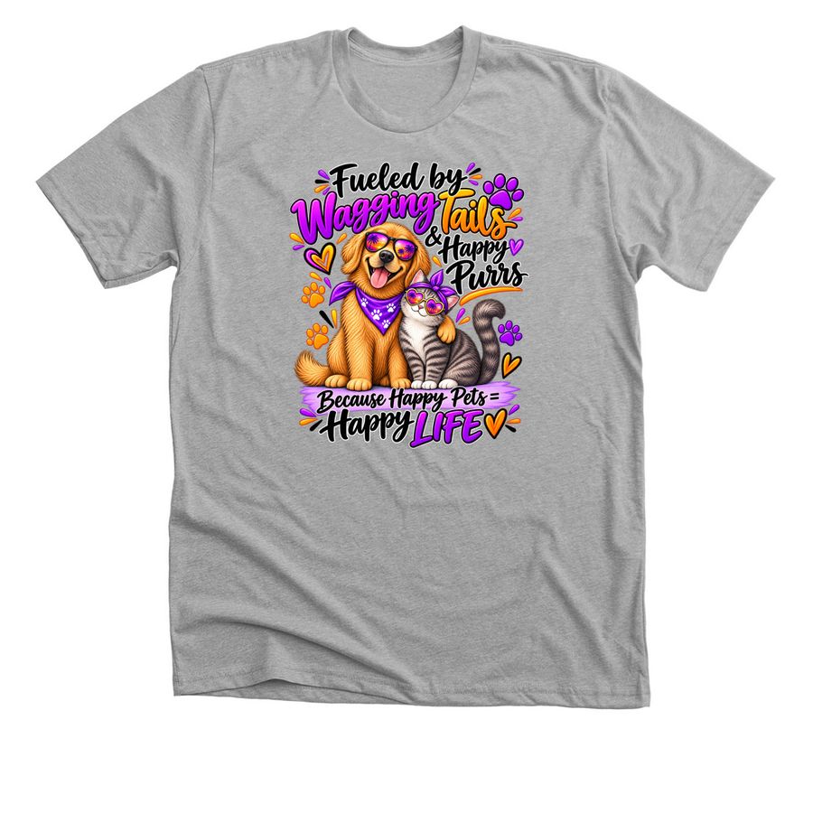 Waggin tails, a Athletic Heather Premium Unisex Tee