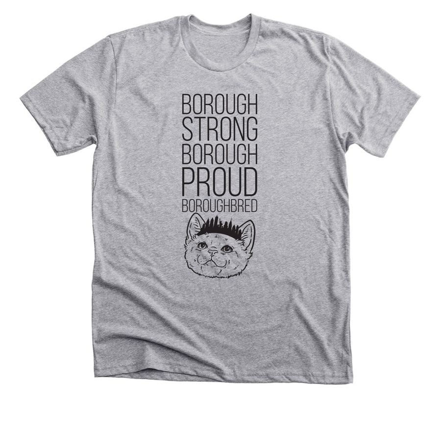 Boroughbred Cats, a Athletic Heather Premium Unisex Tee
