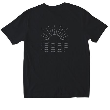 Look at the Sunny Side&nbsp;, a Black Softstyle Cotton Tee (back-view)