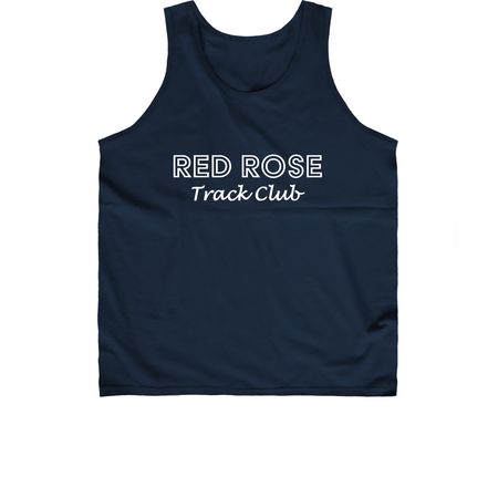 Red Rose Track Club white, a Navy Classic Unisex Tank Top