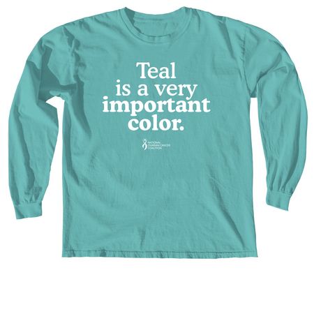 Wear Teal Day 2026, a Seafoam Comfort Colors Long Sleeve Tee