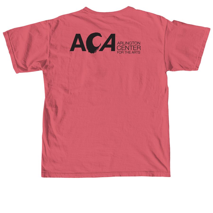 Arlington Porchfest 2025 T-Shirt, a Crimson Comfort Colors Unisex Tee (back-view)