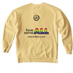 Grace Pride Sweatshirt, a Butter Comfort Colors Crewneck Sweatshirt (back-view)