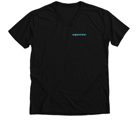 Aquafest Shirts, a Solid Black Blend Premium V-Neck Tee
