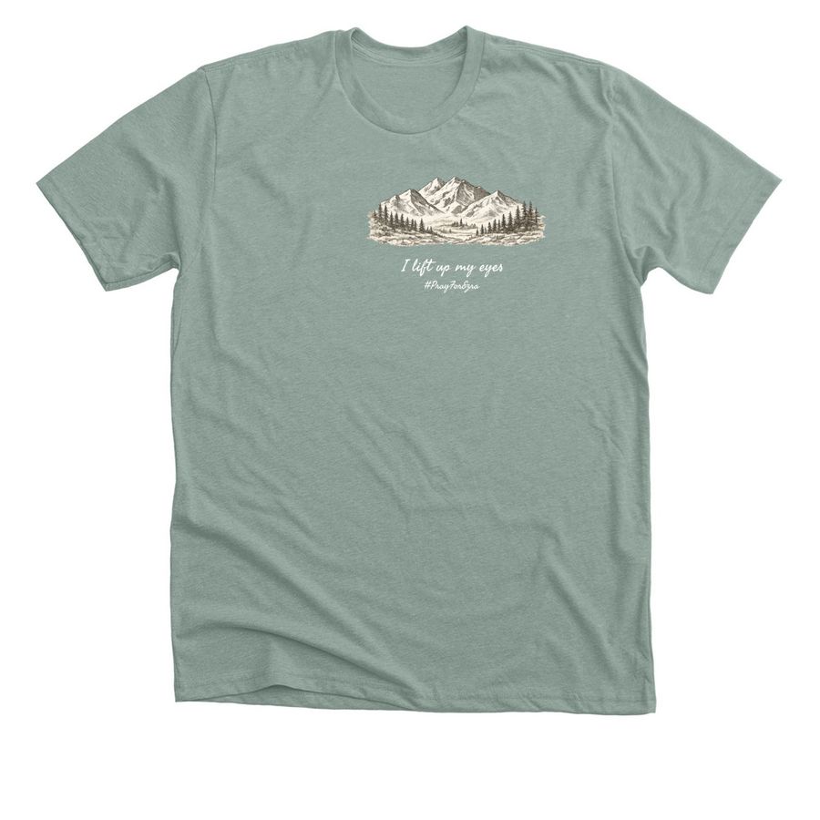 Hope For Ezra (Lift My Eyes), a Heather Sage Premium Unisex Tee