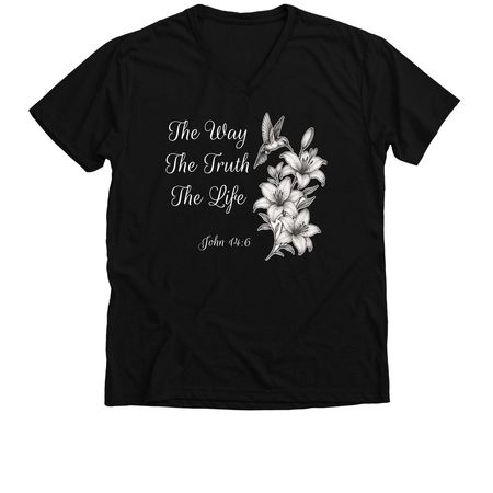 HUMMINGBIRD, a Solid Black Blend Premium V-Neck Tee