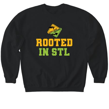 CB Rooted In STL&nbsp;, a Black Softstyle Crewneck Sweatshirt