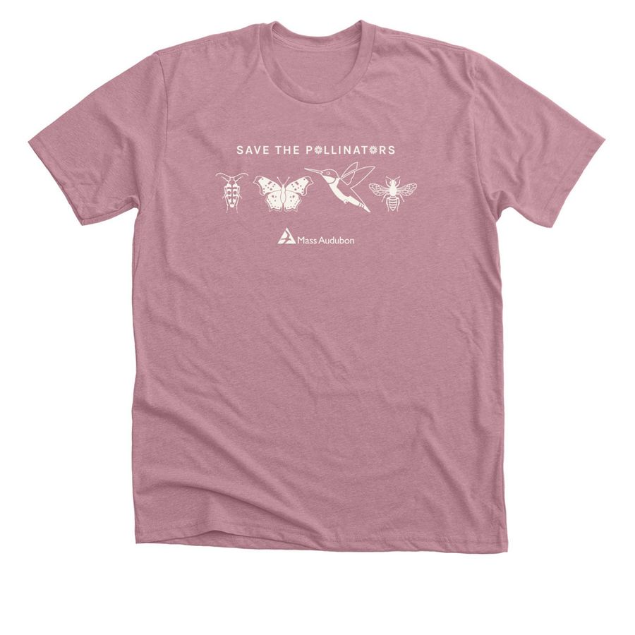 Save the Pollinators Shirt - The Flying Four, a Heather Orchid Premium Unisex Tee