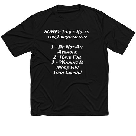3 Rules Activewear Line, a Black Classic Performance Tee