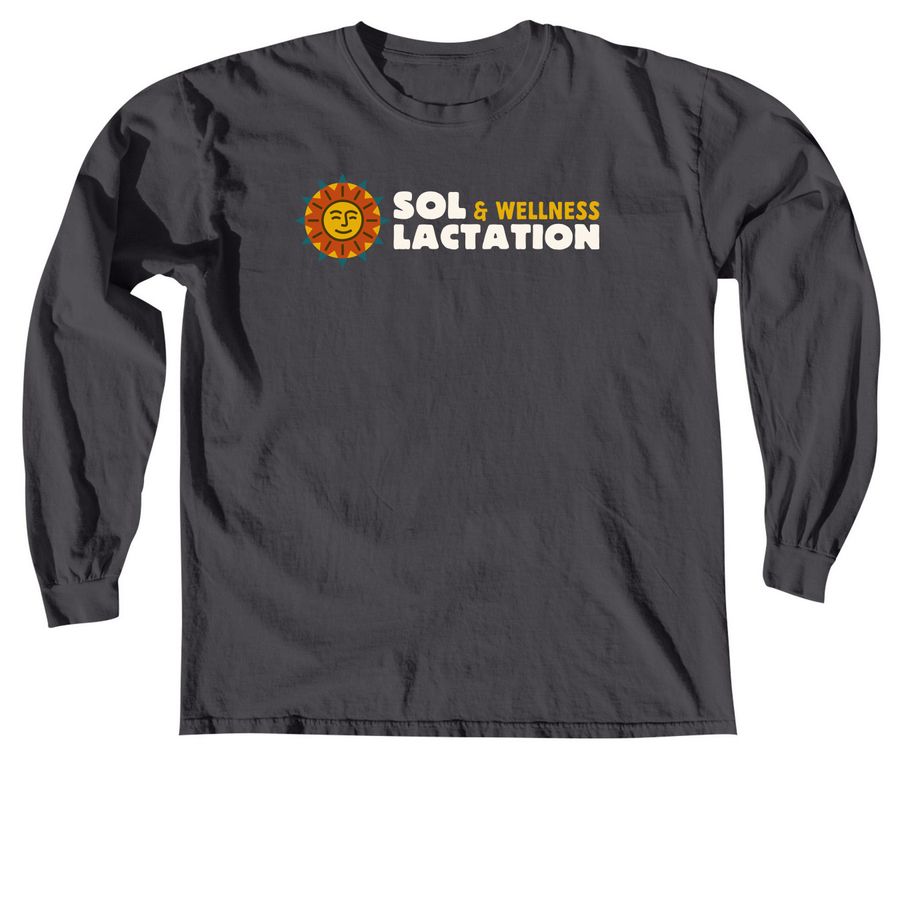 sol logo long sleeve, a Graphite Comfort Colors Long Sleeve Tee