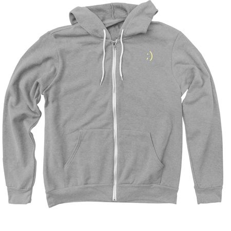 Ask for Help, a Athletic Heather Zip Up Hoodie