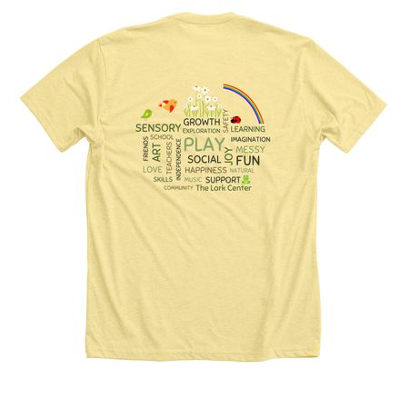 MeadowLARK, a Heather Yellow Gold Premium Unisex Tee (back-view)