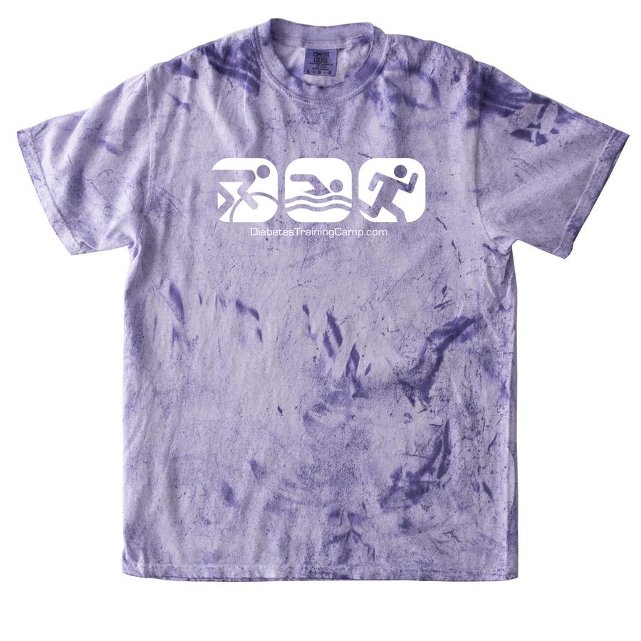 White Logo, a Amethyst Comfort Colors Colorblast Tee