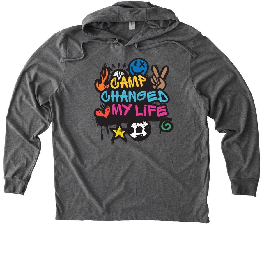 Camp Changed My Life - Adult, a Aluminum Grey Allmade Eco Triblend Hoodie Tee