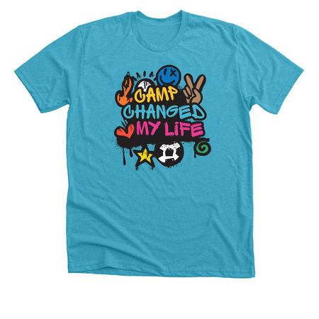 Camp Changed My Life - Adult, a Heather Aqua Premium Unisex Tee