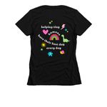 Best Day Every Day&nbsp;, a Black Women's Slim Fit Tee (back-view)