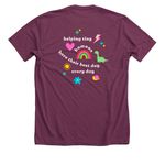 Best Day Every Day&nbsp;, a Heather Maroon Premium Unisex Tee (back-view)