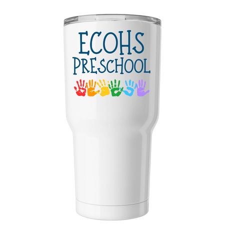 Handprint Tumbler, a White Insulated Tumbler