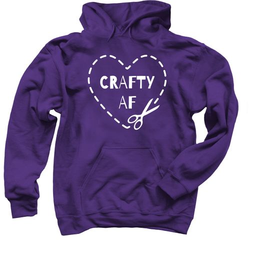 CRAFTY AF. Purple Hoodie